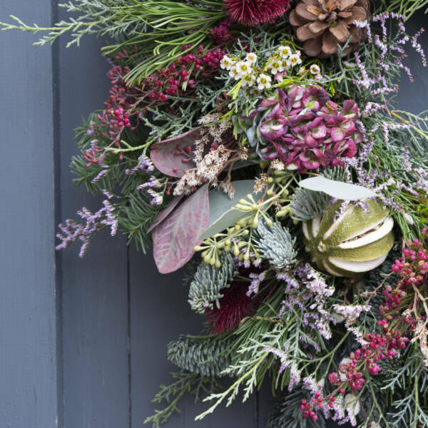Luxury mauve wreath