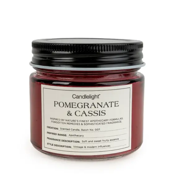 Pomegranate & Cassis apothecary candle